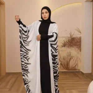 Paréo Assa Tiger black white - Nanawax