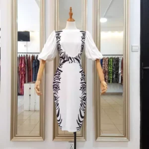 ROBE AYA TIGER BLACK WHITE - Nanawax