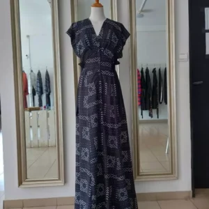 Robe à 2 ceintures Bogo noir - Nanawax