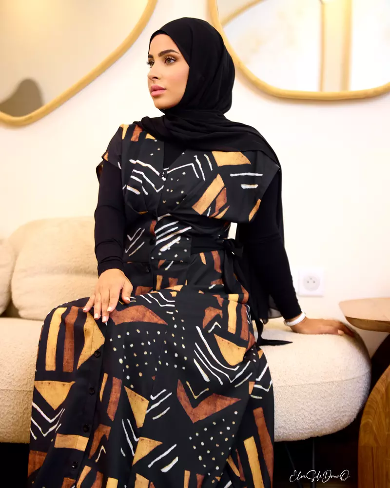 Robe à 2 ceintures Bogolan - Nanawax